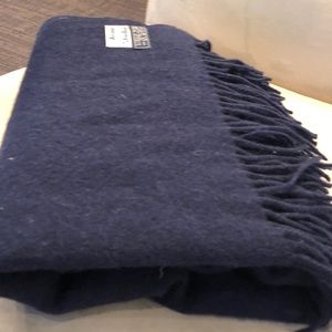 Acne Studios Navy blue and oversized wool scarf